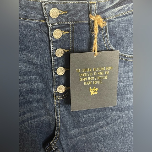 Indigo Rein High Rise Flare Jeans Recycled Denim Size 15 W31 L32.5 NWT - Picture 3 of 9